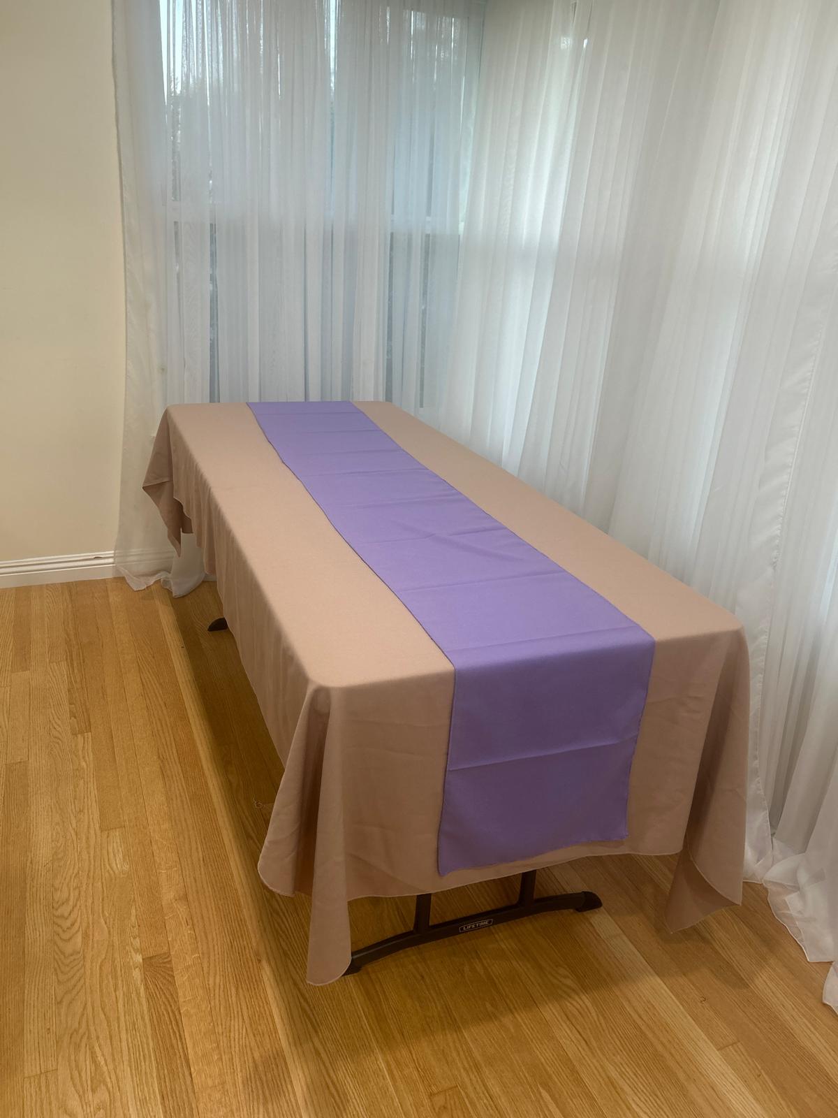 Poly Poplin Table Runners 14 by 108 inch