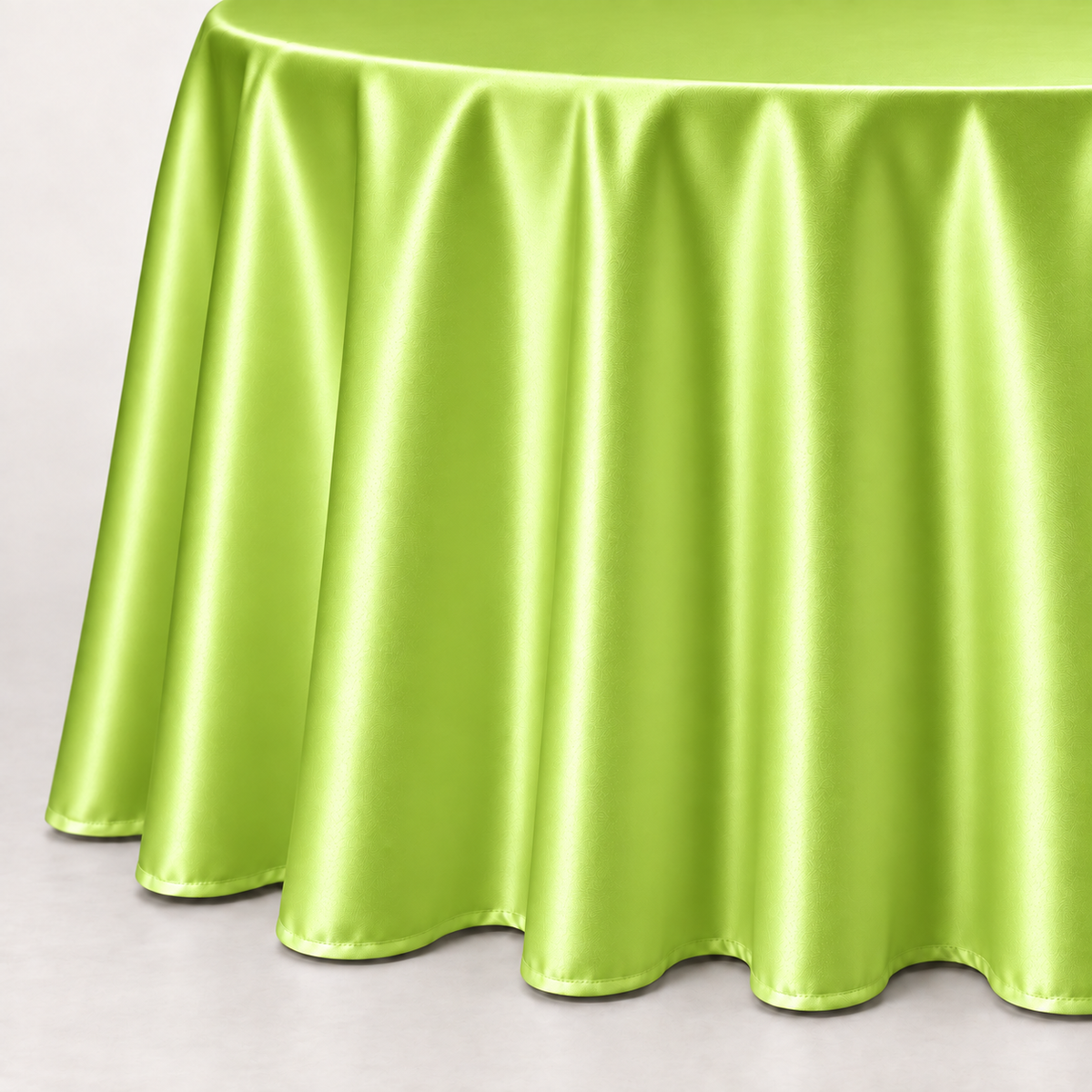 Bridal Satin 120-Inch Round Polyester Tablecloth – Made in USA
