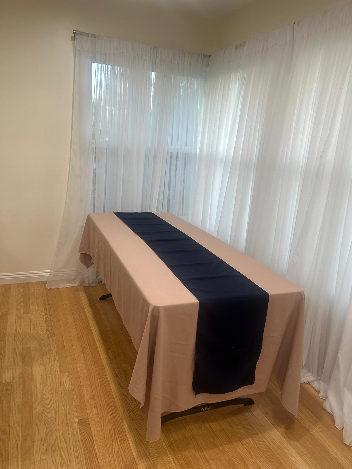 Poly Poplin Table Runners 14 by 108 inch
