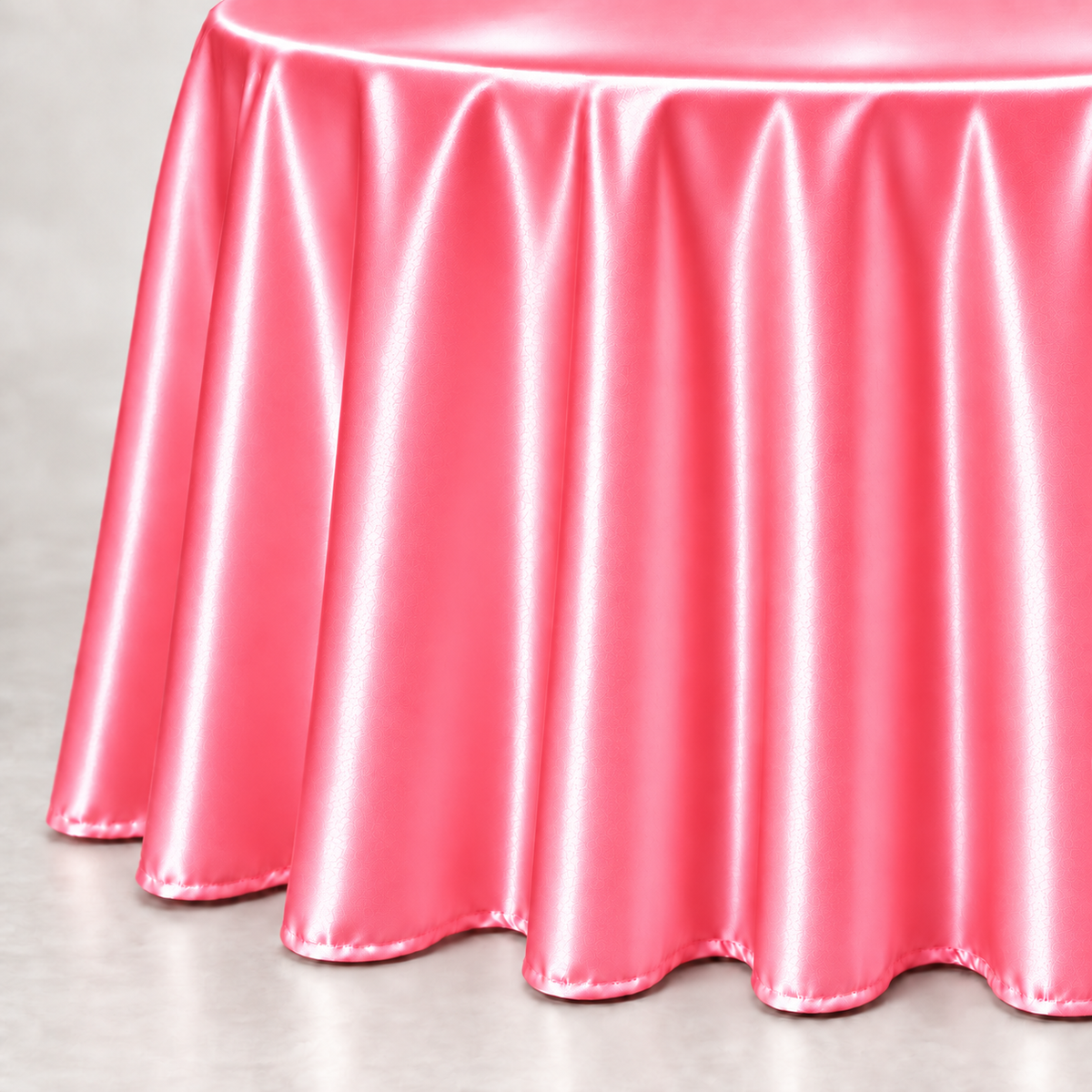 Bridal Satin 120-Inch Round Polyester Tablecloth – Made in USA