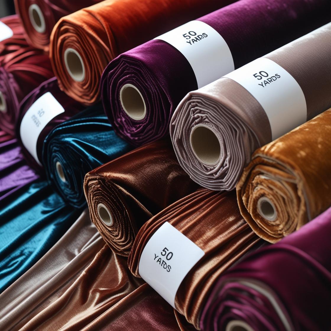 50 yards Roll of Stretch Panne Velvet Velour Fabric