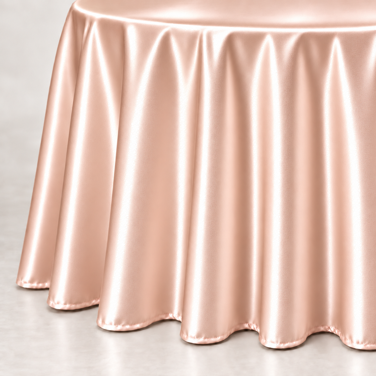 Bridal Satin 120-Inch Round Polyester Tablecloth – Made in USA