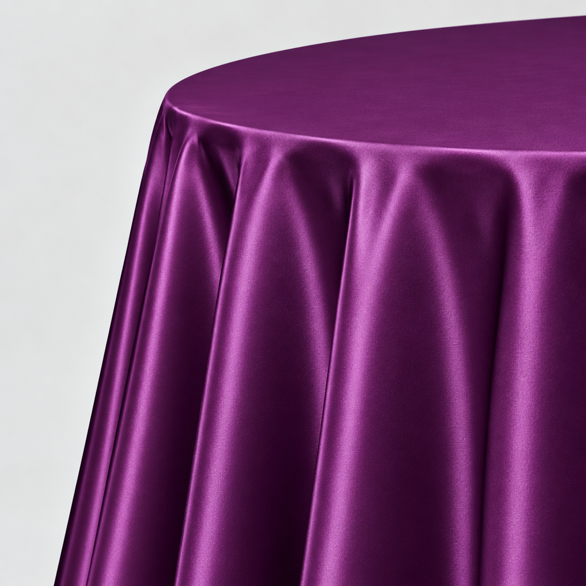 Bridal Satin 120-Inch Round Polyester Tablecloth – Made in USA
