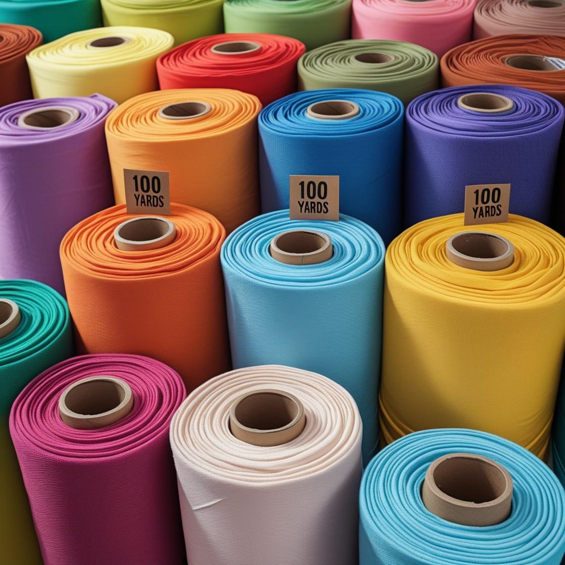 Roll of 100 Yards Poly Poplin Fabric  Wrinkle-Resistant