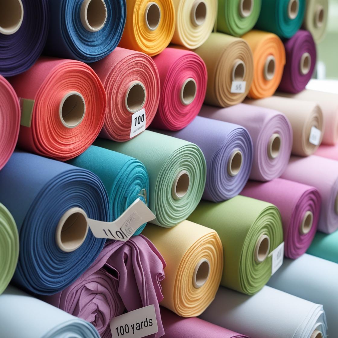 Roll of 100 Yards Poly Poplin Fabric  Wrinkle-Resistant