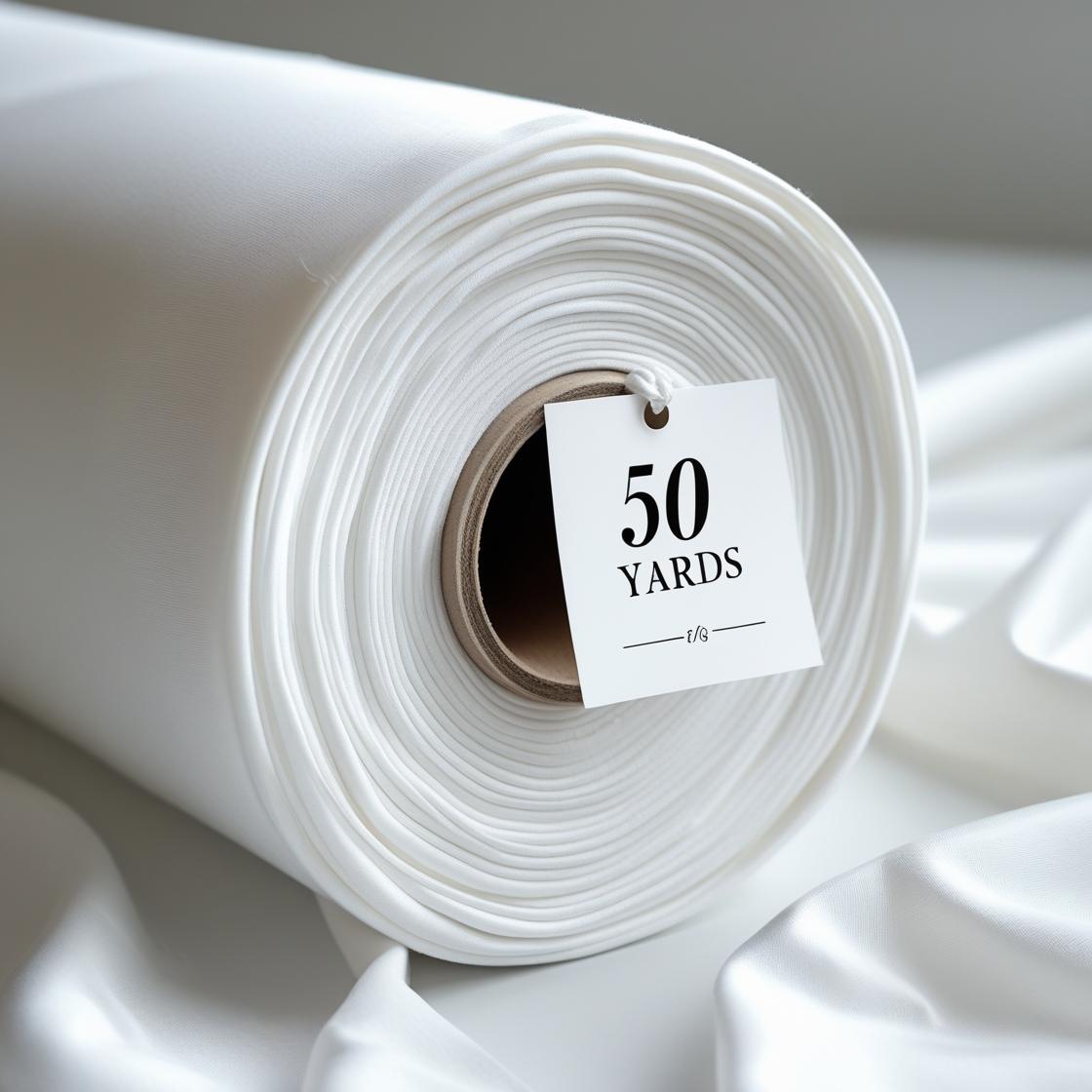 50 Yards × 60” Poly Poplin Fabric Roll (Multiple Colors) | Wrinkle-Resistant for Tablecloths, Curtains & Décor
