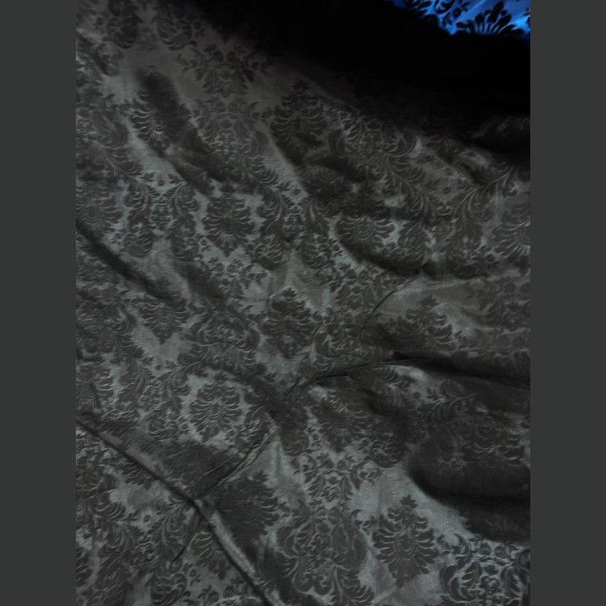 Flocked Damask Taffeta Fabric