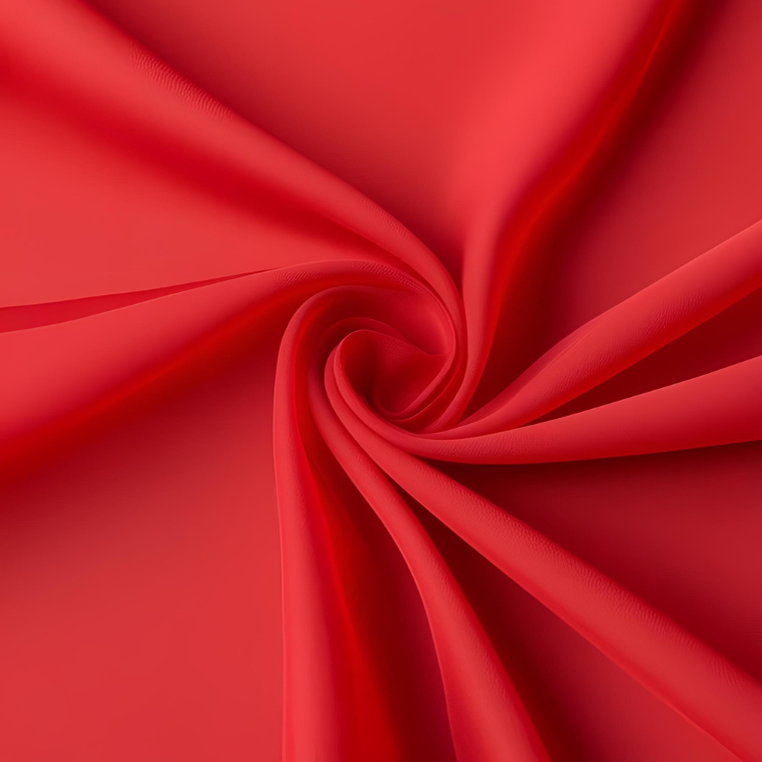 red chiffon fabric 60 inch wide soft silky draping material close up texture