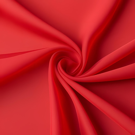 red chiffon fabric 60 inch wide soft silky draping material close up texture