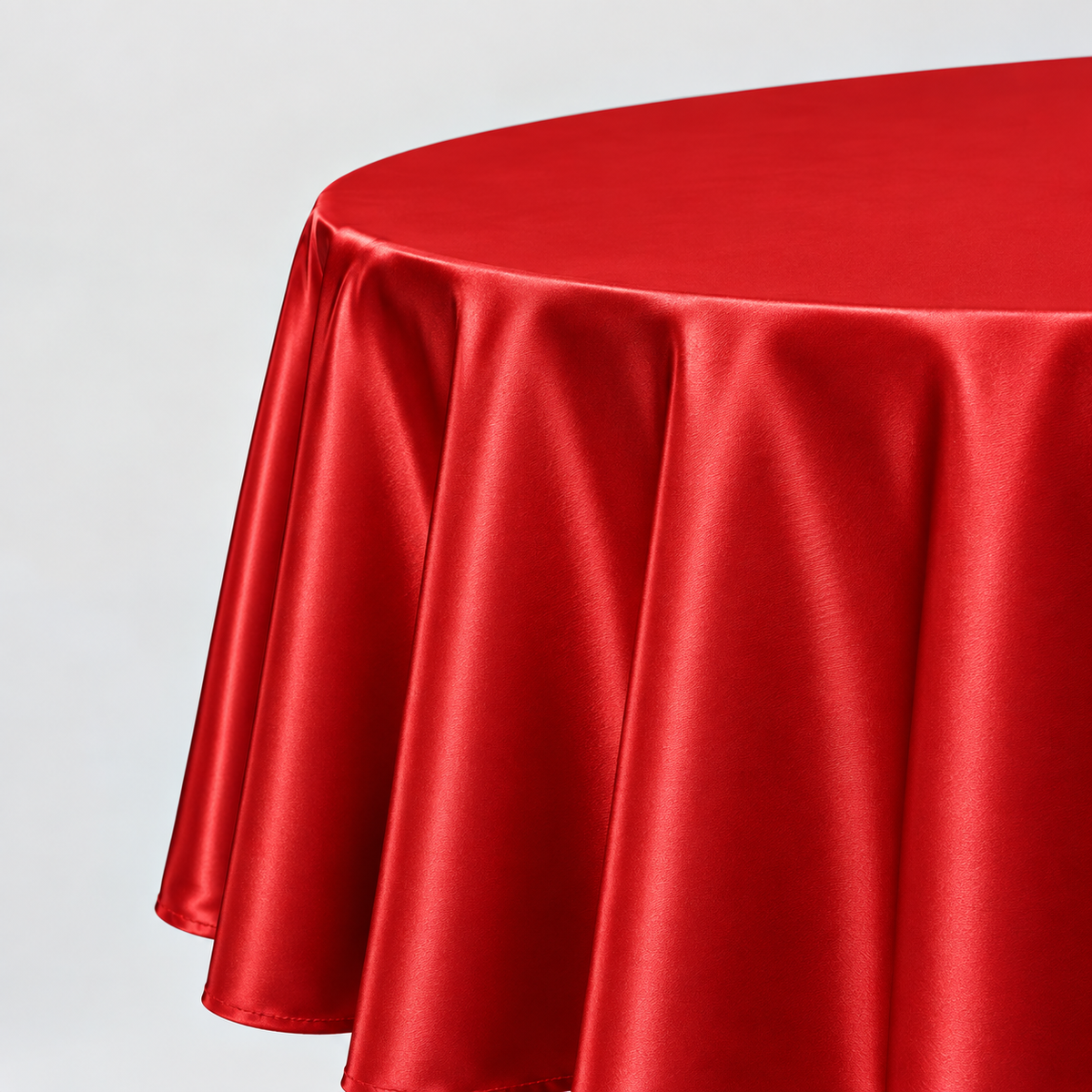 Bridal Satin 120-Inch Round Polyester Tablecloth – Made in USA