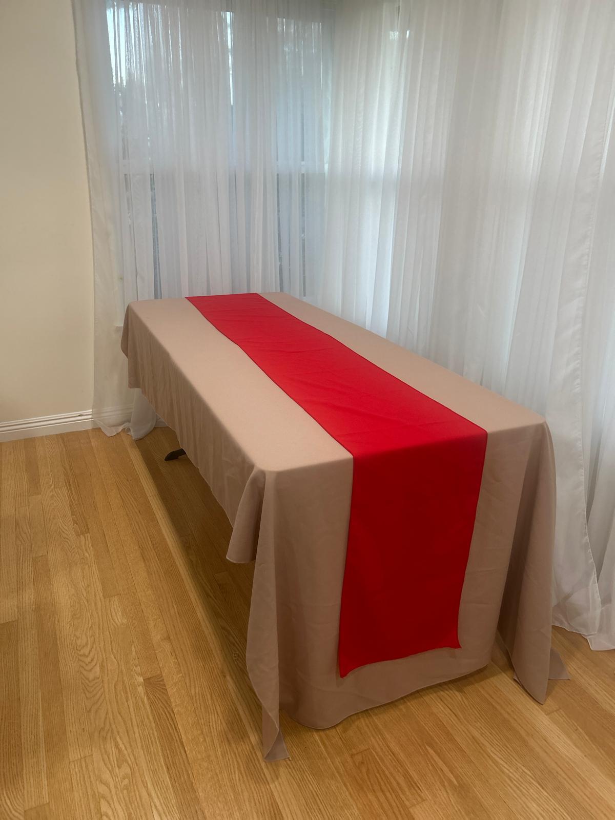 Poly Poplin Table Runners 14 by 108 inch