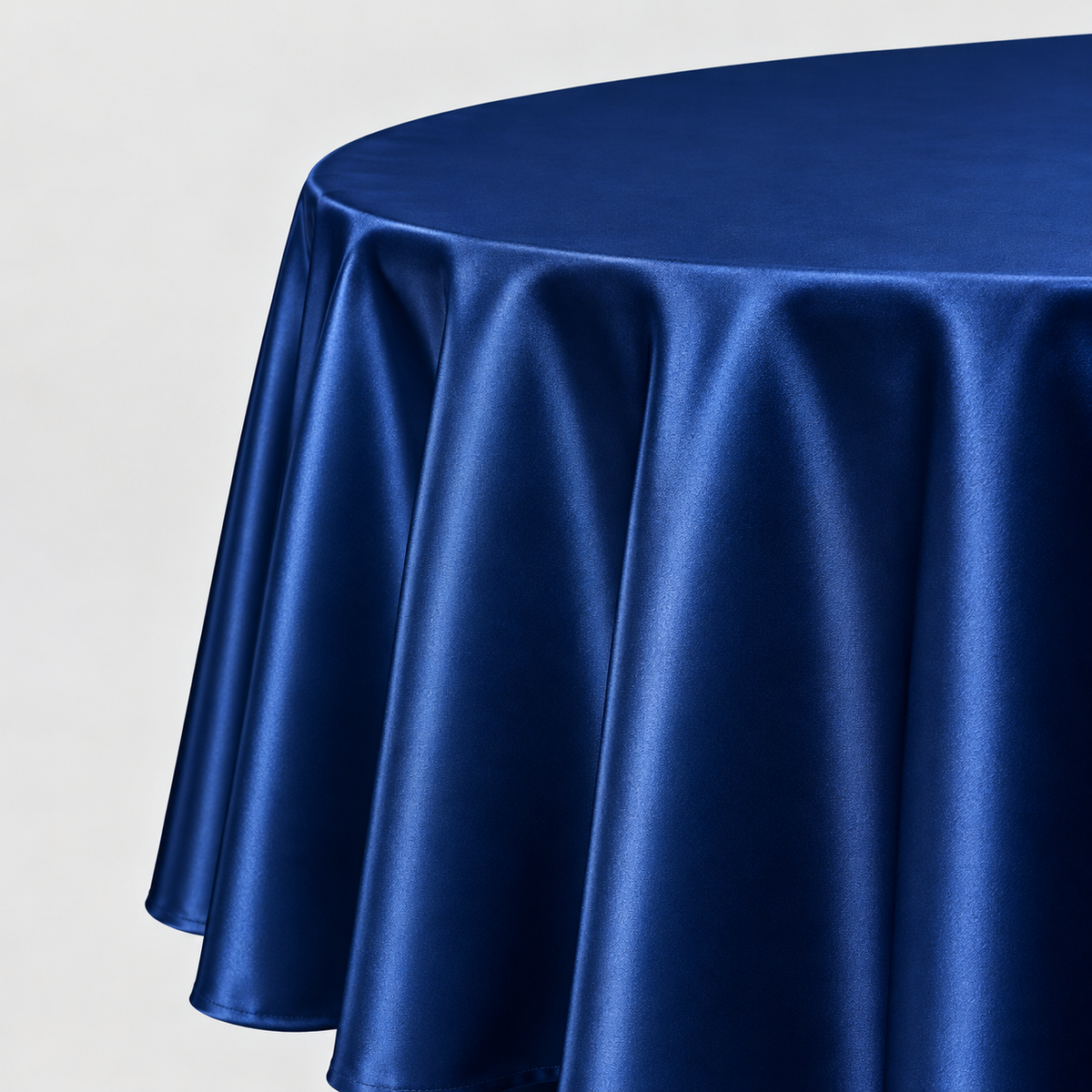 Bridal Satin 120-Inch Round Polyester Tablecloth – Made in USA