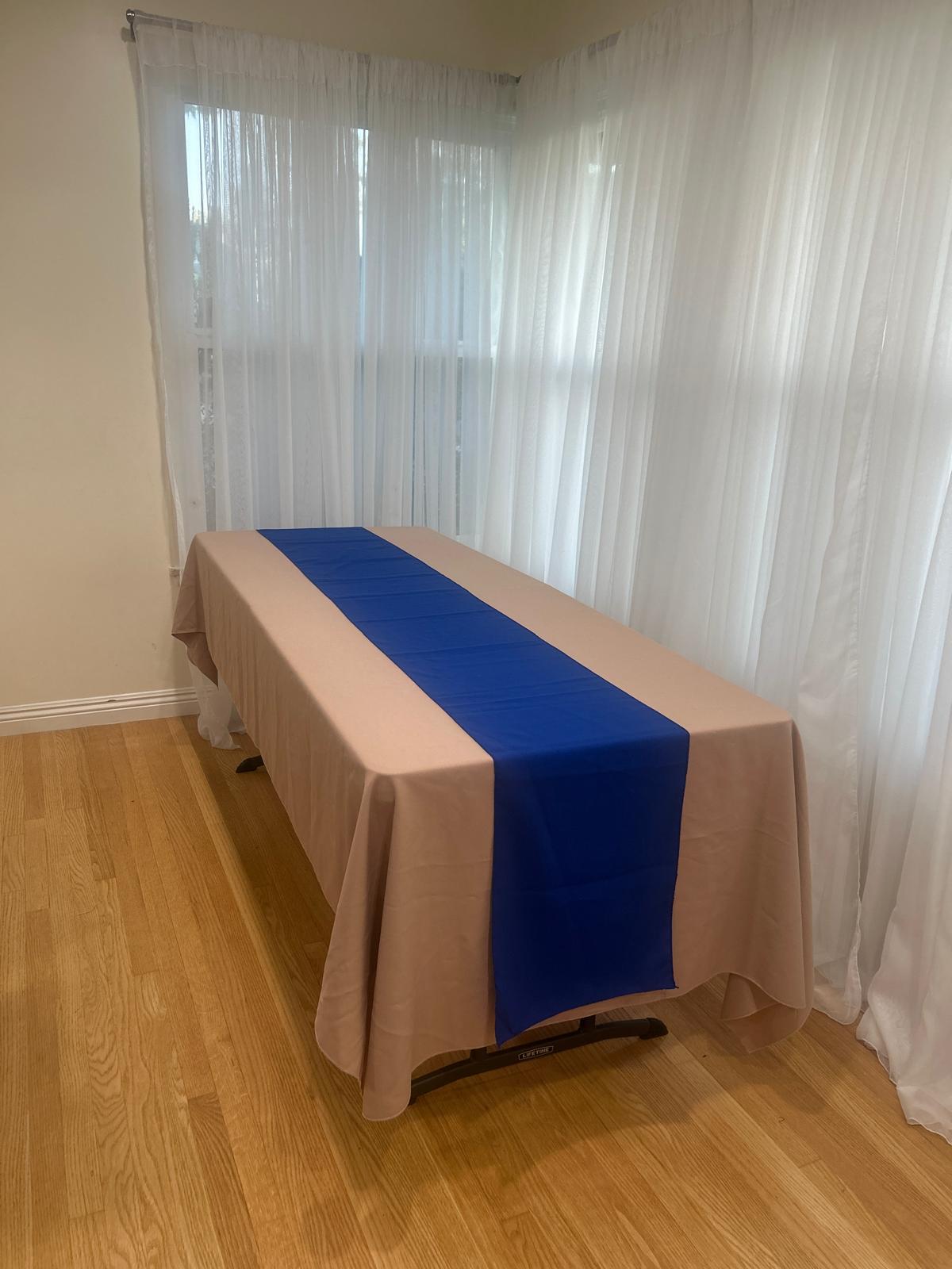 Poly Poplin Table Runners 14 by 108 inch
