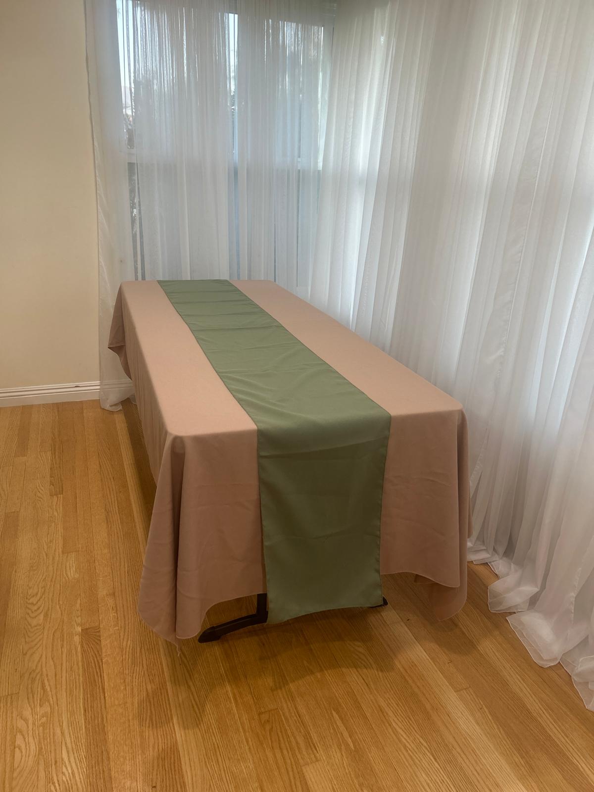 Poly Poplin Table Runners 14 by 108 inch