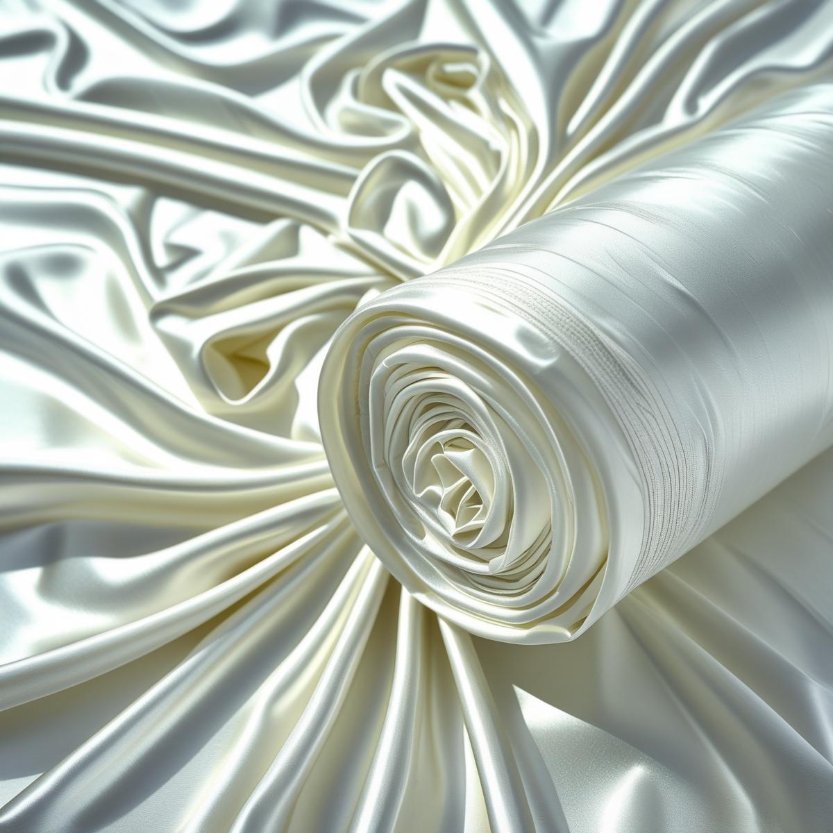 50 Yards – 60” Wide Ivory Satin Fabric Roll | Wedding Draping, Dresses & Event Décor