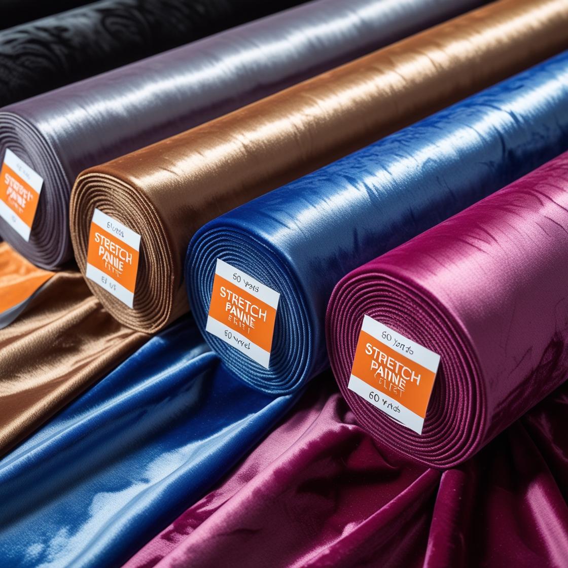 50 yards Roll of Stretch Panne Velvet Velour Fabric