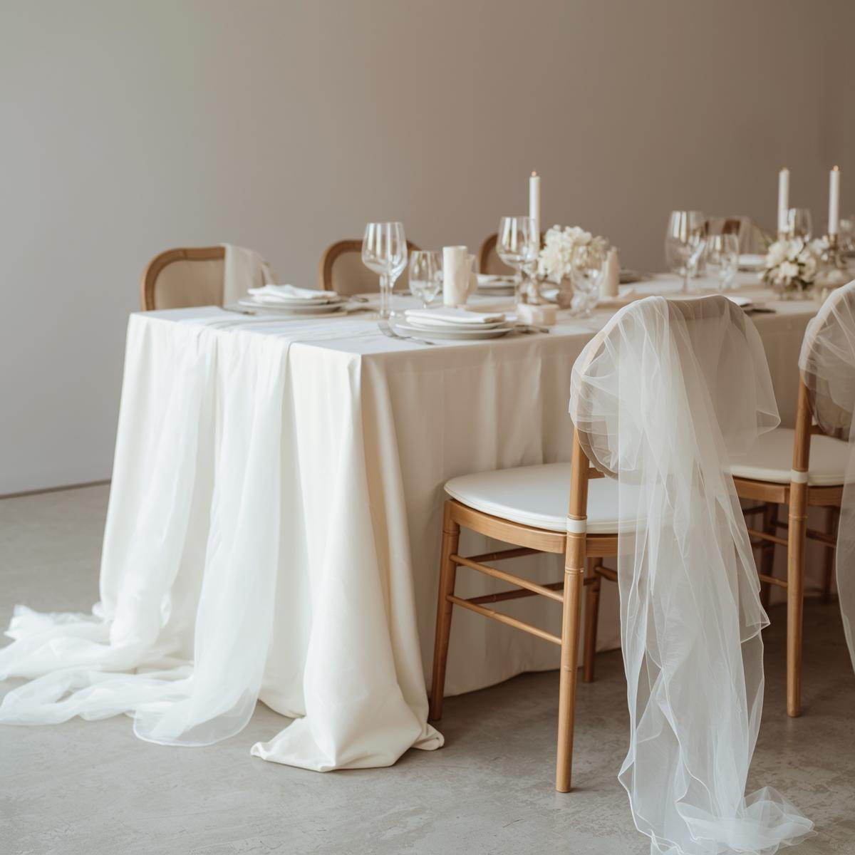 50 yards-120” Wide White Voile Fabric for Backdrops & Draping New Star Fabric