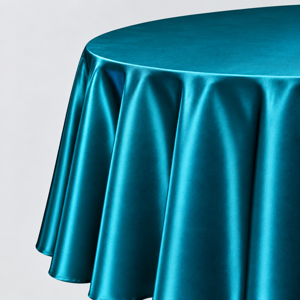 Bridal Satin 120-Inch Round Polyester Tablecloth – Made in USA