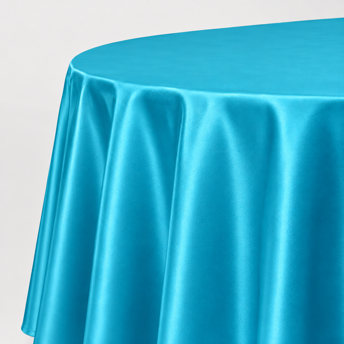 Bridal Satin 120-Inch Round Polyester Tablecloth – Made in USA