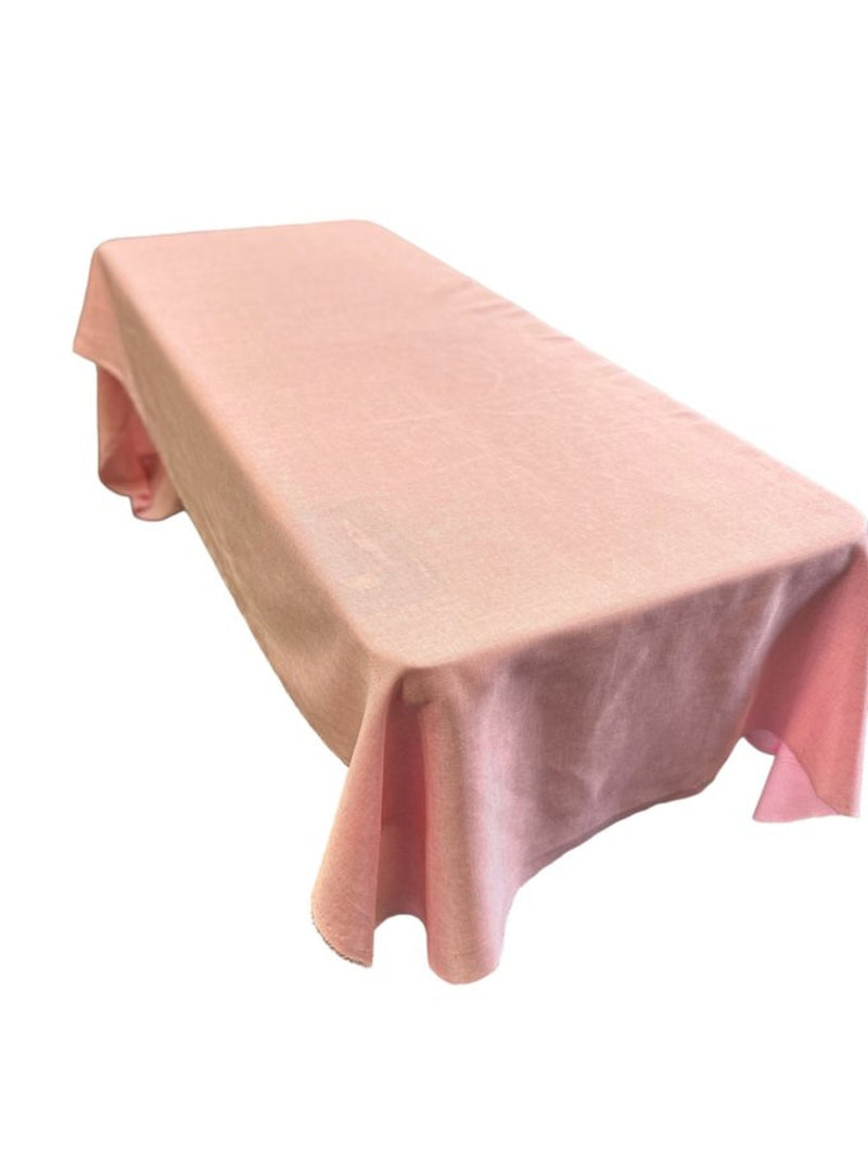 Vintage Linen Two Tone Faux Burlap Texture Tablecloth