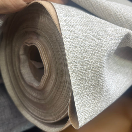54” Two-Tone White & Light Gray Vinyl Fabric Roll – 25 Yards Continuous Roll
