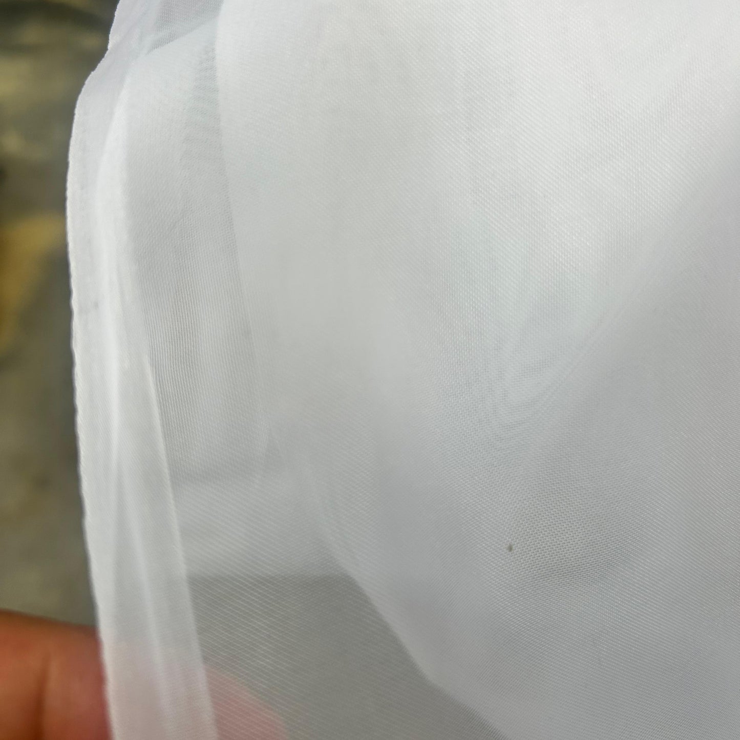 120 inch voile fabric clean finished edge no fringe threads