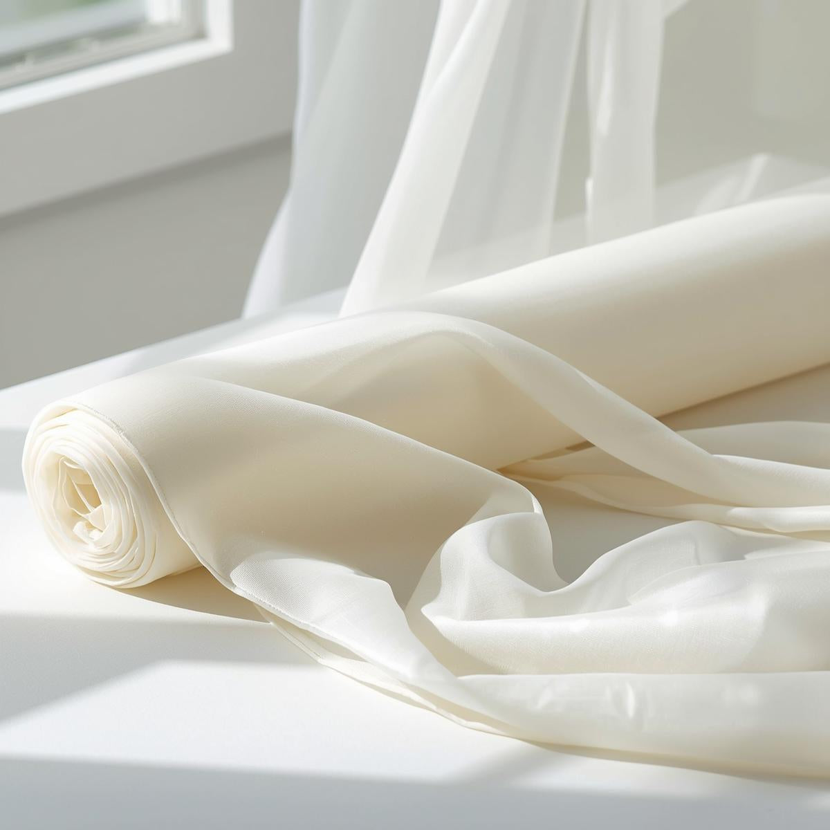 120” Voile Sheer Fabric – 120 Yard Continuous Roll – Bulk Wholesale – Free Shipping