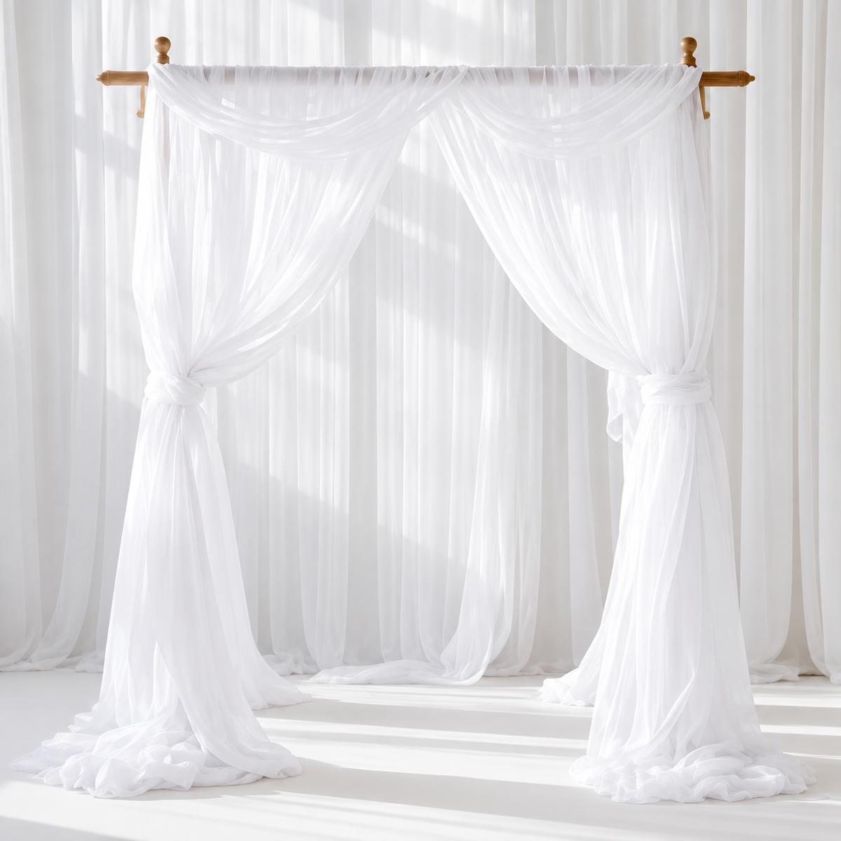 Chiffon Pre-Cut Draping Panels – Flat-Cut Fabric Only (30+ Colors, 5FT Wide)