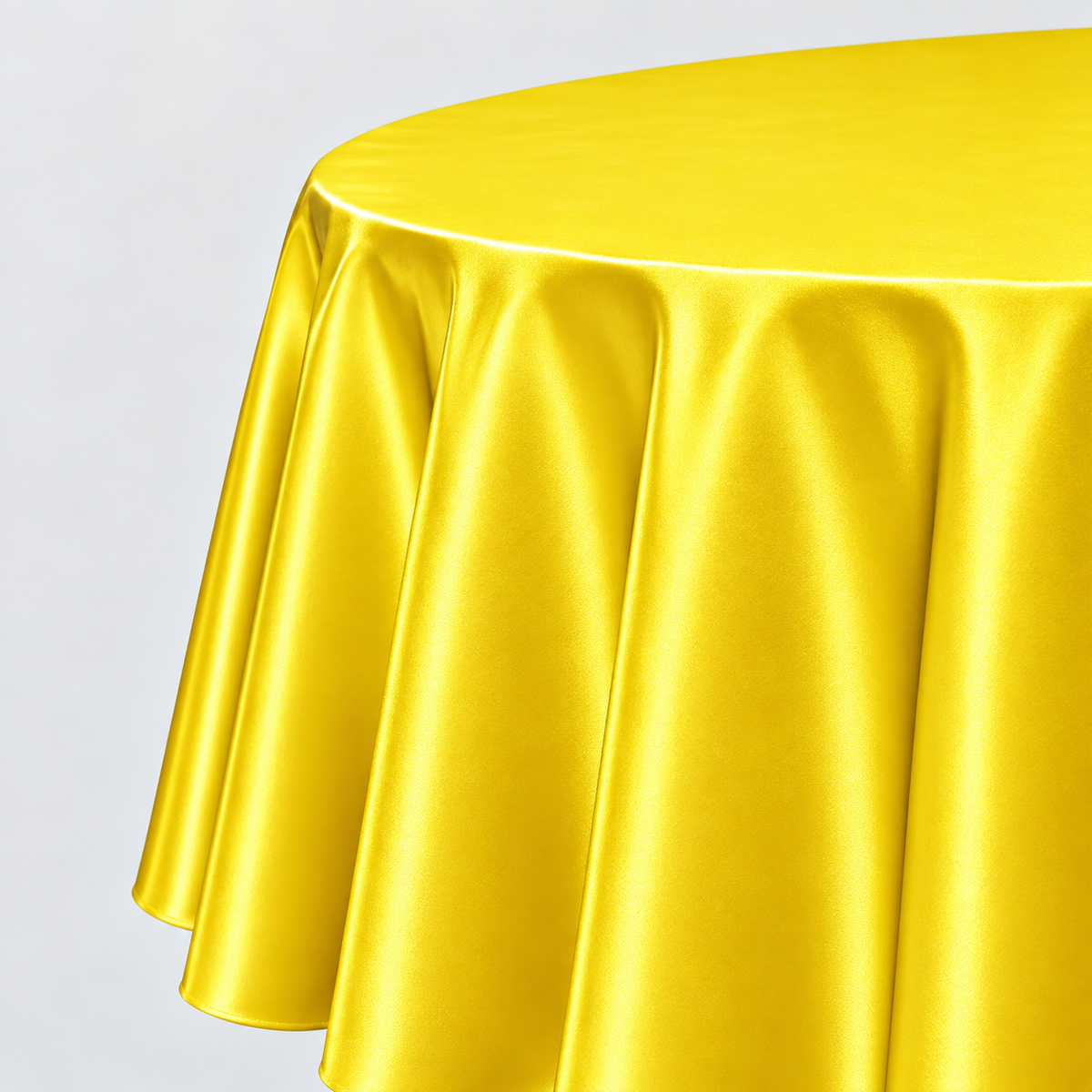 Bridal Satin 120-Inch Round Polyester Tablecloth – Made in USA