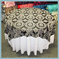 Round Tablecloth  Damask Flocking Taffeta 90'' Round - New Star Fabrics