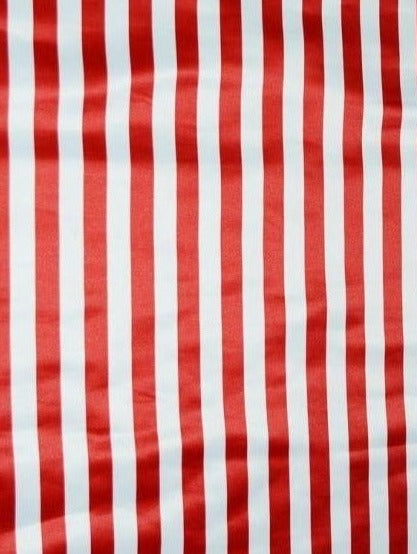 Charmeuse satin Stripe design by the yard 58 inches wide for wedding party decorations, dinner parties, home decor - Amazing Warehouse inc.
