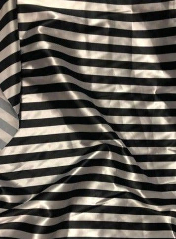Charmeuse satin Stripe design by the yard 58 inches wide for wedding party decorations, dinner parties, home decor - Amazing Warehouse inc.