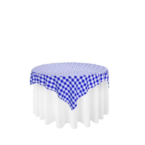 Checker Polyester Buffalo Gingham Table Overlay 60" X 60" Square Tablecloth Cover - Amazing Warehouse inc.