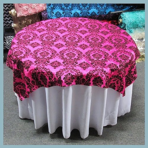 Overlay 60 by 60'' Damask Flocking Taffeta - Amazing Warehouse inc.