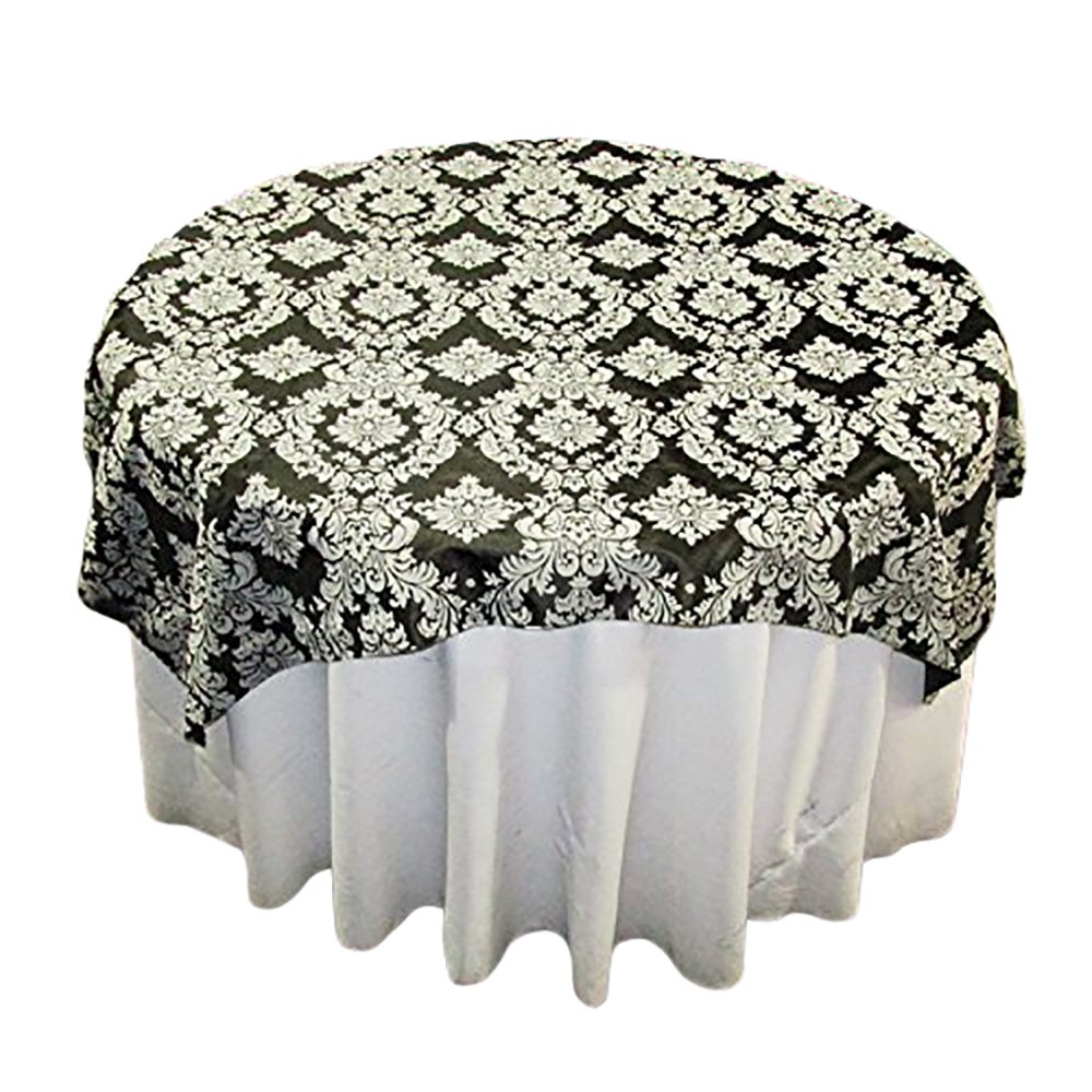 Overlay 60 by 60'' Damask Flocking Taffeta - Amazing Warehouse inc.