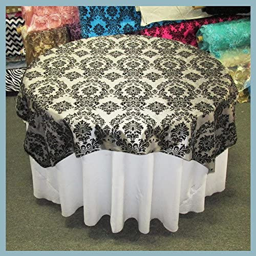 Overlay 60 by 60'' Damask Flocking Taffeta - Amazing Warehouse inc.