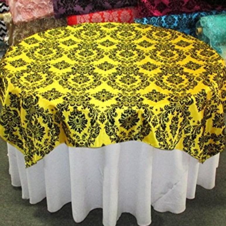 Overlay 60 by 60'' Damask Flocking Taffeta - Amazing Warehouse inc.