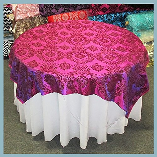 Overlay 60 by 60'' Damask Flocking Taffeta - Amazing Warehouse inc.