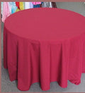 Poly Poplin Round Polyester Tablecloth - 108 Inch Linen - Amazing Warehouse inc.