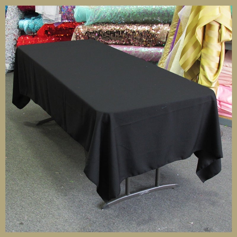 Rectangle Poly Poplin Tablecloth 60 by 108 inches - Amazing Warehouse inc.