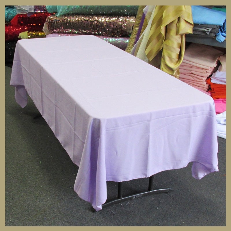Rectangle Poly Poplin Tablecloth 60 by 108 inches - Amazing Warehouse inc.