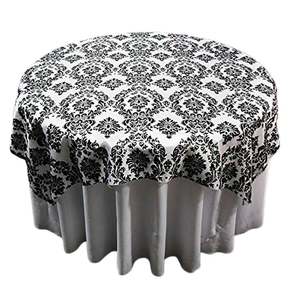 Overlay 60 by 60'' Damask Flocking Taffeta - New Star Fabrics