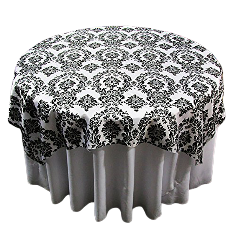 Overlay 60 by 60'' Damask Flocking Taffeta - New Star Fabrics